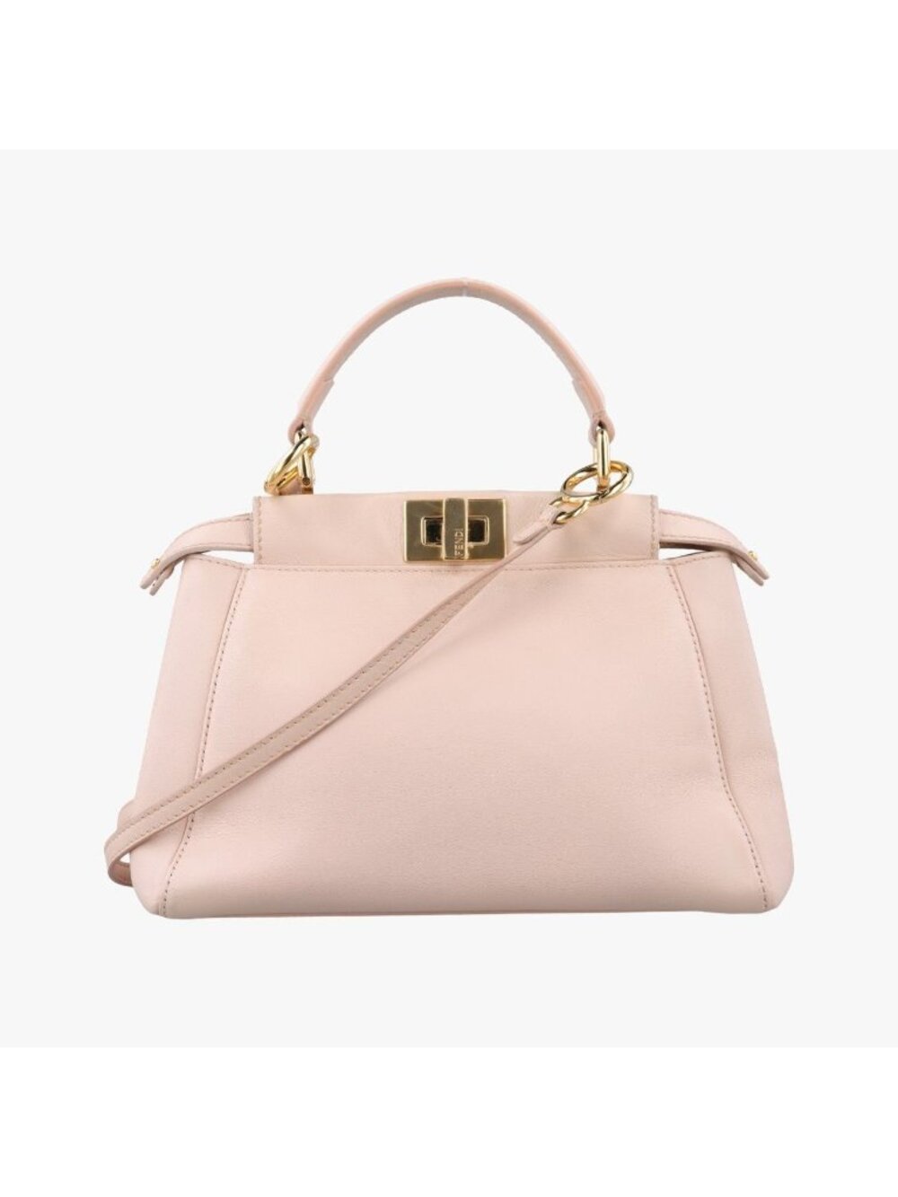 Fendi Peekaboo Mini Pink Leather Handbag